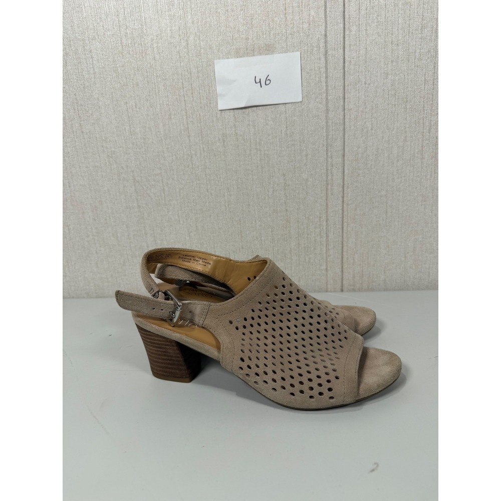Women's Franco Sarto Monaco 2‎ Perforated Dress Sandals Heels size 7.5M